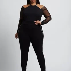 Fashion To Figure Shalon Rhinestone Side Detail Ponte Pants -Pleasures SHOP x b0359918 d780 4bc0 b30d 239178968fa3