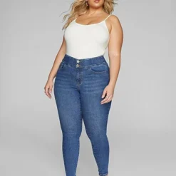 Fashion To Figure The Limitless Jegging In Dark Blue Wash - Short Inseam -Pleasures SHOP x b15a30b8 d623 4af6 bed2 8e72edaa4dcf