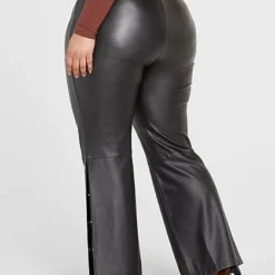 Fashion To Figure Jeannie Side Button Faux Leather Pants -Pleasures SHOP x b1ec046b 6d51 4745 8a61 5b0ec09efe9f