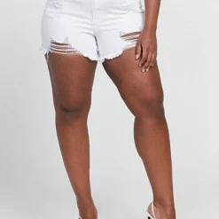 Fashion To Figure White Destructed Cut Off Shorts -Pleasures SHOP x b21c21b4 3d5e 4f10 be23 6924e50af751