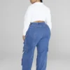 Fashion To Figure High Rise Relaxed Fit Cargo Jeans