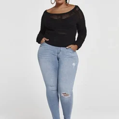 Fashion To Figure Bianca Pointelle Knit Cropped Sweater 9 Fashion To Figure Bianca Pointelle Knit Cropped Sweater -Pleasures SHOP x b31f9dd2 cd66 45aa 8aea 0ae87810cbc7