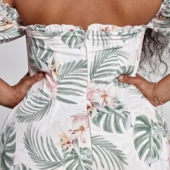 Fashion To Figure Betty Off The Shoulder Lace-up Front Dress - SRV X FTF