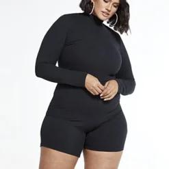 Fashion To Figure Rhonda Fitted Rib Knit Romper -Pleasures SHOP x b5df032b 35c8 4130 9ba5 fdabda05da95