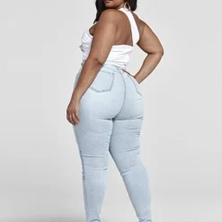 Fashion To Figure Ultra High Rise Light Wash Skinny Jeans