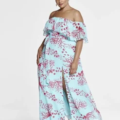 Fashion To Figure Caprice Off The Shoulder Maxi Dress -Pleasures SHOP x b6d25651 bf97 4241 9e88 40f5d863faf9