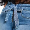 Fashion To Figure Super Skinny Jeans With Tie Waist - Short Inseam