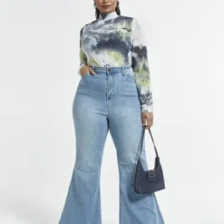 Fashion To Figure Ultra High-Rise Flare Leg Jeans - Tall Inseam -Pleasures SHOP x b7c18010 deff 421a b5f7 142ab97cf6dd
