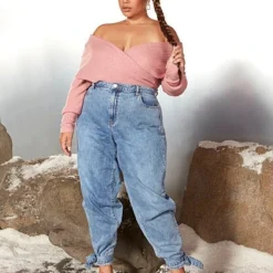 Fashion To Figure Debi Off The Shoulder Wrap Sweater - Garnerstyle X FTF -Pleasures SHOP x b8008ea5 be17 4342 a5c9 a694f443fe6e