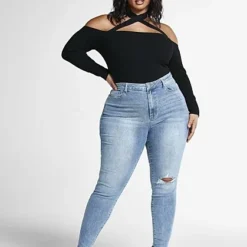 Fashion To Figure Daphne Cross Neck Off The Shoulder Sweater -Pleasures SHOP x b8245b47 0bc0 4fcd a3e3 6e33e04983f0