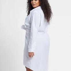 Fashion To Figure Anais Knot-Front Shirt Dress -Pleasures SHOP x b824abe7 952f 4641 9c35 69d3b428d295