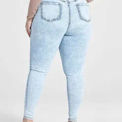 Fashion To Figure Ultra High Rise Ruffle Waist Skinny Jeans -Pleasures SHOP x b8e79f18 392d 4311 8763 a04534fdffb5