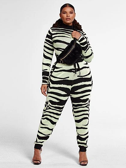 Fashion To Figure Tara Zebra Print Joggers 1 Fashion To Figure Tara Zebra Print Joggers