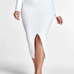 Fashion To Figure Melissa Ribbed Knit Midi Skirt 7 Fashion To Figure Melissa Ribbed Knit Midi Skirt -Pleasures SHOP x b9886254 fd05 47b1 8637 cb0d92c43b6e