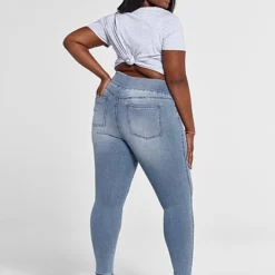 Fashion To Figure Medium Wash High Rise Destructed Jeggings - Short Inseam -Pleasures SHOP x b9b1652d 5058 4c6e b1d7 348c405f37f1