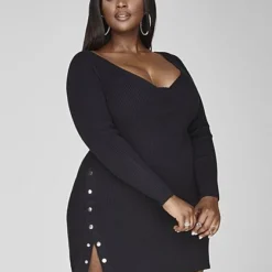 Fashion To Figure Paulina Side Button Ribbed Knit Sweater Dress 8 Fashion To Figure Paulina Side Button Ribbed Knit Sweater Dress -Pleasures SHOP x b9c454d5 d983 42e9 9d3d 4a55fcbdcbe3