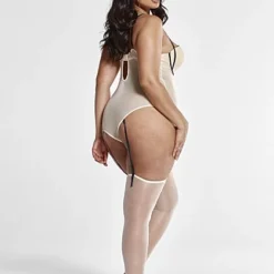 Fashion To Figure Lexi Caged Bra Mesh Bodysuit With Garter Belt & Stockings -Pleasures SHOP x ba11265f 72ca 43de bab9 a54409e318a8