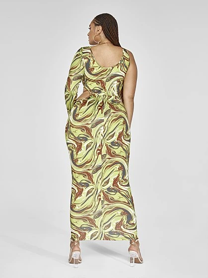 Fashion To Figure Gaya Cutout Maxi Dress - FTF LAB 008: Nao Cha 3 Fashion To Figure Gaya Cutout Maxi Dress - FTF LAB 008: Nao Cha - Image 3