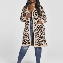 Fashion To Figure Marguerite Leopard Print Cardigan Sweater -Pleasures SHOP x bab135c1 edfd 4019 abb0 31b0d33559d2