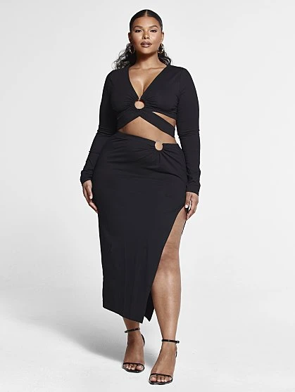 Fashion To Figure Tiffany O-Ring Detail Maxi Skirt 6 Fashion To Figure Tiffany O-Ring Detail Maxi Skirt - Image 6