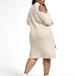 Fashion To Figure Allison Cold Shoulder Sweater Dress