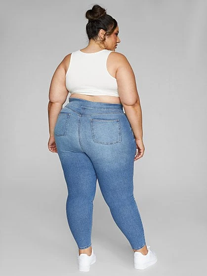 Fashion To Figure The Limitless Jegging In Med Blue Wash 3 Fashion To Figure The Limitless Jegging In Med Blue Wash - Image 3