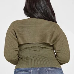 Fashion To Figure Jolie Ribbed Knit Shrug And Tank Top Set -Pleasures SHOP x bdf48155 e308 454d 95aa f207f4025fca