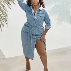 Fashion To Figure Mika Denim Button-Up Maxi Dress -Pleasures SHOP x be085f3c dd15 44c5 b828 ab87f087aeef