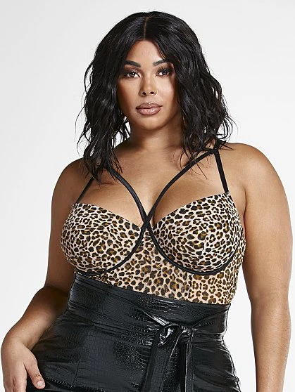 Fashion To Figure Latisha Leopard Print Strappy Bodysuit 3 Fashion To Figure Latisha Leopard Print Strappy Bodysuit - Image 3