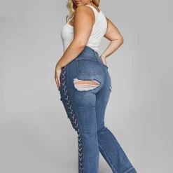 Fashion To Figure High Rise Lace Up Side Flare Jeans 7 Fashion To Figure High Rise Lace Up Side Flare Jeans -Pleasures SHOP x bf58e1b5 7ba4 4381 be36 6d34e85fe3d5