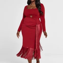 Fashion To Figure Jodie Side Tie Fringe Skirt -Pleasures SHOP x bf6e5e2e a98b 4b27 8093 51285a0bc4a3