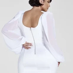 Fashion To Figure Isadora Volume Sleeved Bodycon Dress -Pleasures SHOP x bfdb4de2 f2ea 45b8 9c97 31c7432b9525