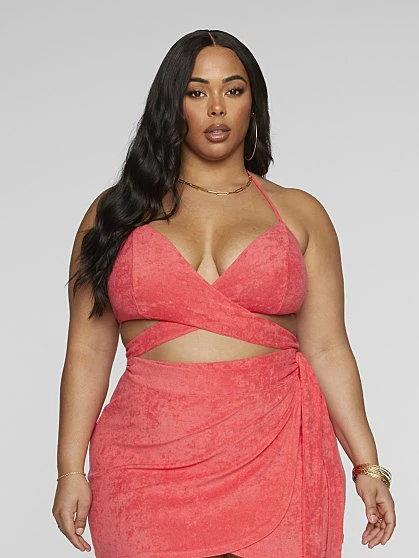 Fashion To Figure Danice Terry Cloth Crop Top 3 Fashion To Figure Danice Terry Cloth Crop Top - Image 3