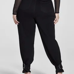 Fashion To Figure High Rise Paperbag Waist Jeans With Ankle Ties - Tall Inseam -Pleasures SHOP x c04672db 9a7c 482f 9a25 3e1ac7f18006