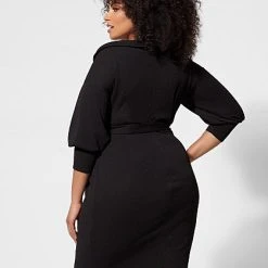 Fashion To Figure Lena Off-Shoulder Belted Bodycon Dress -Pleasures SHOP x c13d7b7b ee72 4989 9ccc 707ddd3fd381