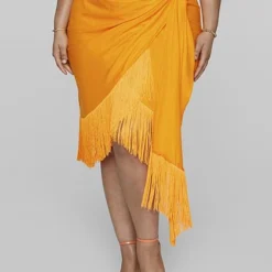 Fashion To Figure Leia Faux Wrap Fringe Skirt - Gabi Fresh X FTF 7 Fashion To Figure Leia Faux Wrap Fringe Skirt - Gabi Fresh X FTF -Pleasures SHOP x c1f234f8 bfe0 448b a5ed 643307cdee20