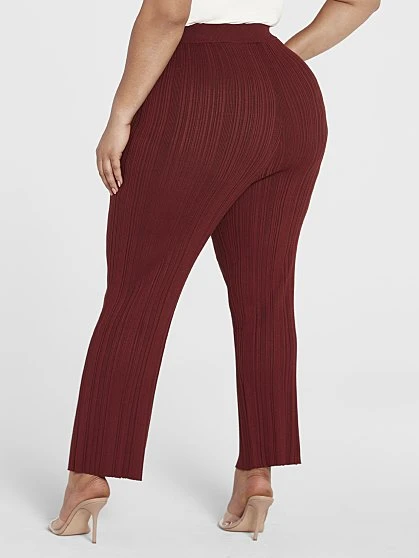 Fashion To Figure Dakota Ribbed Knit Pants 3 Fashion To Figure Dakota Ribbed Knit Pants - Image 3
