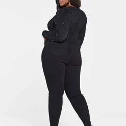 Fashion To Figure Lucy Rhinestone Cropped Cardigan -Pleasures SHOP x c21f7812 0206 4bd5 9fb8 e3af6fa77637