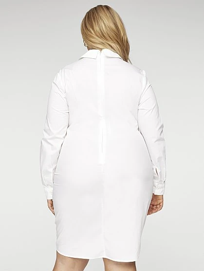 Fashion To Figure Janie Ruched Shirt Dress 1 Fashion To Figure Janie Ruched Shirt Dress