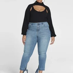 Fashion To Figure High Rise Skinny Jeans With Ankle Ties -Pleasures SHOP x c42f755f f85c 401c b6bb 8a8914e7f859