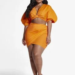 Fashion To Figure Shay Faux Wrap Mini Skirt