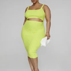 Fashion To Figure Evette Cutout Midi Dress - Gabi Fresh X FTF