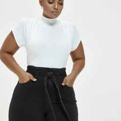 Fashion To Figure Black Ultra High Rise Self Tie Skinny Jeans -Pleasures SHOP x c6537a42 86a0 4191 97d2 f47e0424a0d1 1