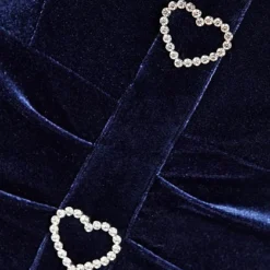 Fashion To Figure Sheila Heart Button Velvet Dress -Pleasures SHOP x c6a39b07 7036 4b9c 88d2 5afbacaba41f