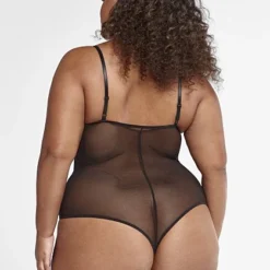 Fashion To Figure Tisha Lace And Mesh Bodysuit