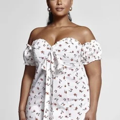 Fashion To Figure Preciosa Off The Shoulder Floral Print Maxi Dress - SRV X FTF -Pleasures SHOP x c71afaf1 1481 4e72 aeea e15725f3ee13