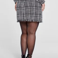 Fashion To Figure Sasha Tweed Fringe Skirt
