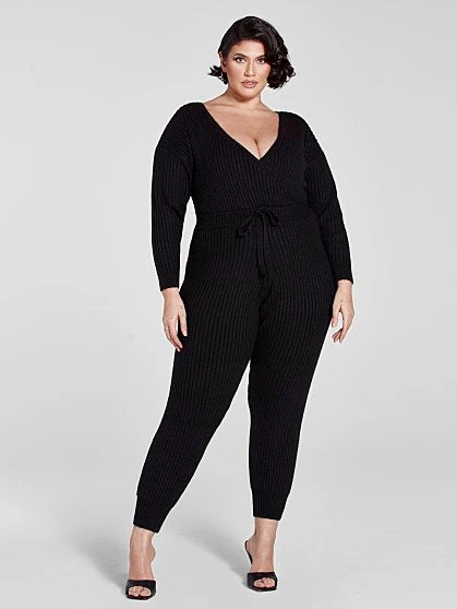 Fashion To Figure Isla Sweater Knit Jumpsuit 3 Fashion To Figure Isla Sweater Knit Jumpsuit - Image 3