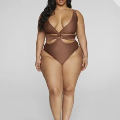 Fashion To Figure Mara Twist Front Monokini Swimsuit -Pleasures SHOP x c8a9f809 33d5 46c8 a08f 79316b81945c