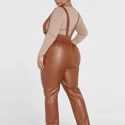 Fashion To Figure Amelia Faux Leather Suspender Pants -Pleasures SHOP x c9014752 67c6 4c82 a51d 4d01a9c141df